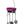 Load image into Gallery viewer, Gray Giraffe Rolling Cane with Fuchsia Basket Right diagonal view
